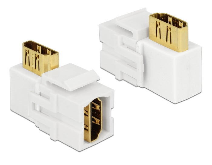 Delock Keystone Modul HDMI Buchse > HDMI Buchse 90° gewinkelt weiß