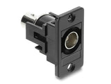 Delock Panel Mount BNC Buchse zu BNC Buchse 50 Ohm schwarz