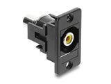 Delock Panel Mount Cinch Buchse zu Cinch Buchse gelb / schwarz