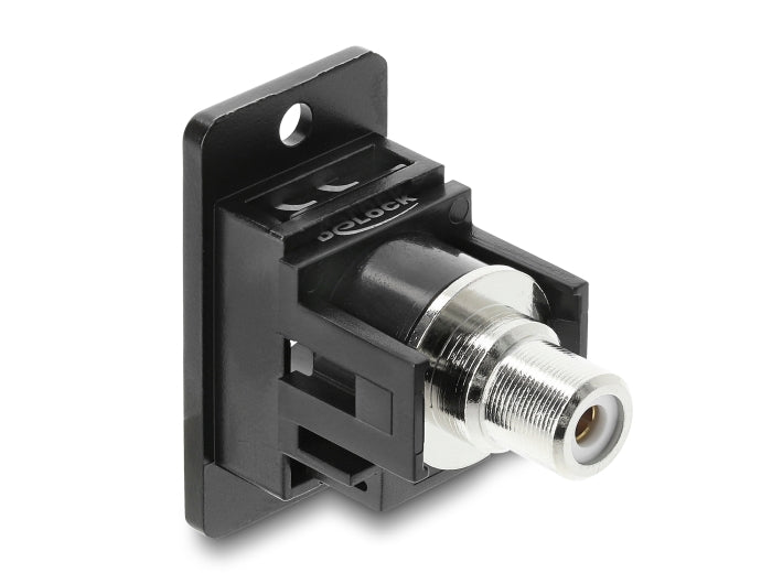 Delock Panel Mount Cinch Buchse zu Cinch Buchse weiß / schwarz