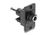 Delock Panel Mount DC 5,5 x 2,1 mm Buchse zu DC 5,5 x 2,5 mm Stecker schwarz