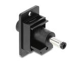 Delock Panel Mount DC 5,5 x 2,1 mm Buchse zu DC 5,5 x 2,5 mm Stecker schwarz