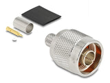 Delock N Stecker zum Crimpen LMR 300 mit passendem Schrumpfschlauch