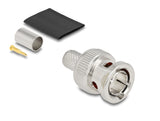 Delock BNC Stecker 75 Ohm zum Crimpen RG6 mit passendem Schrumpfschlauch