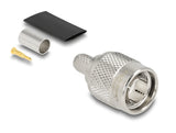 Delock TNC Stecker zum Crimpen RG-59 mit passendem Schrumpfschlauch