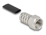 Delock F Stecker zum Crimpen RG-59 mit passendem Schrumpfschlauch