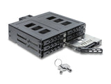 Delock 5.25″ Wechselrahmen für 6 x 2.5″ SATA oder SAS HDD / SSD mit Schloss