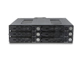 Delock 5.25″ Wechselrahmen für 6 x 2.5″ SATA oder SAS HDD / SSD mit Schloss