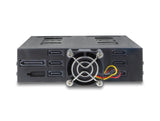 Delock 5.25″ Wechselrahmen für 6 x 2.5″ SATA oder SAS HDD / SSD mit Schloss