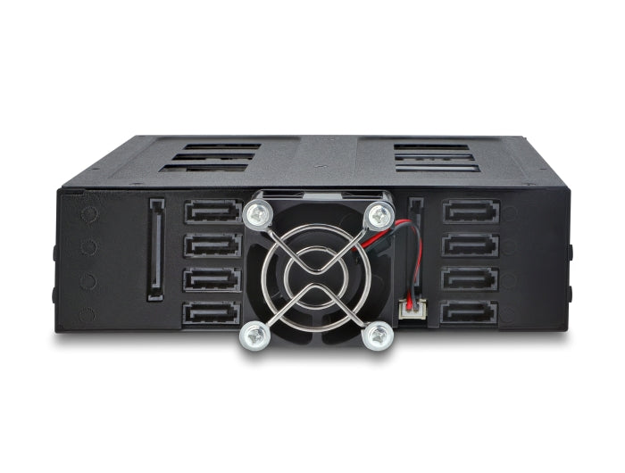 Delock 5.25″ Wechselrahmen für 8 x 2.5″ SATA oder SAS HDD / SSD mit Schloss