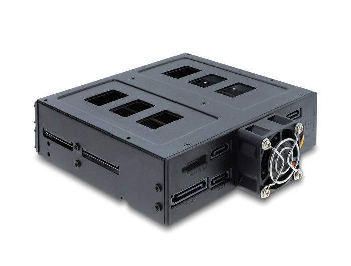 Delock 5.25″ Wechselrahmen für 4 x 2.5″ SATA oder SAS HDD / SSD mit Schloss