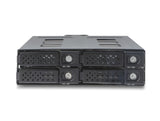 Delock 5.25″ Wechselrahmen für 4 x 2.5″ SATA oder SAS HDD / SSD mit Schloss