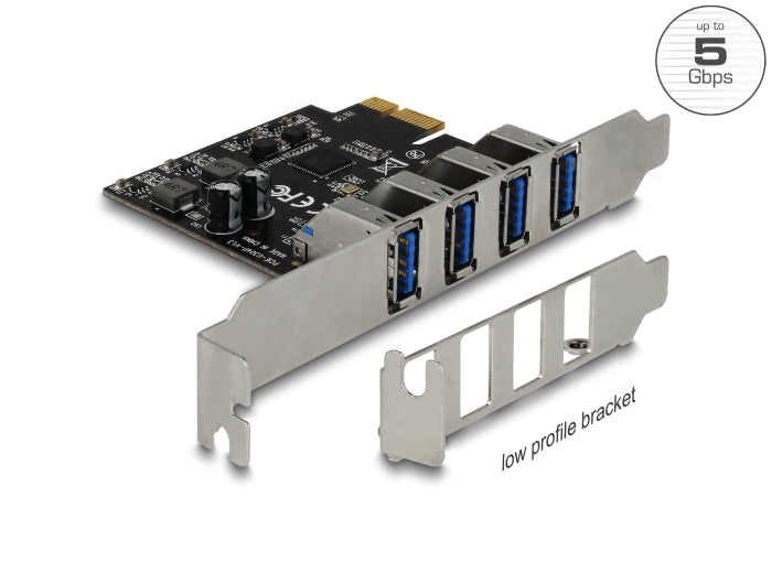 Delock USB 5 Gbps PCI Express x1 Karte mit 4 x externen Typ-A Buchsen