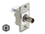 Delock Panel Mount ST Simplex Buchse zu ST Simplex Buchse silber / weiß