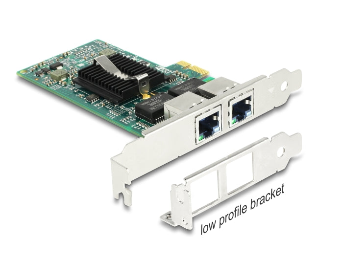 Delock PCI Express x1 Netzwerkkarte Gigabit LAN 2 x RJ45 i82576
