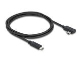 Delock Koaxiales USB 40 Gbps Kabel gewinkelt links / rechts USB PD 3.1 240 W 1 m