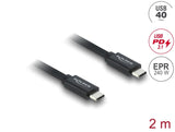 Delock Koaxiales USB 40 Gbps Kabel USB PD 3.1 240 W 2 m