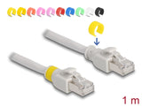 Delock Netzwerkkabel RJ45 Cat.6A S/FTP mit farbigen Clips 1 m