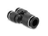 Delock Steckverbinder Pneumatik / Pneumatik Schnellsteckverbinder 2 x 8 mm zu 1 x 10 mm mit Befestigungsloch Y-Form
