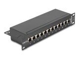Delock 10″ Patchpanel 12 Port Cat.6 schwarz