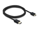 Delock Koaxiales High Speed HDMI Kabel HDMI Stecker zu Mini HDMI Stecker 8K 60 Hz 2 m