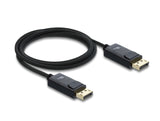 Delock Koaxiales DisplayPort Kabel 16K 60 Hz 80 Gbps mit Geflechtmantel 2 m