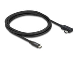 Delock Koaxiales USB 40 Gbps Kabel gewinkelt links / rechts USB PD 3.1 240 W 2 m
