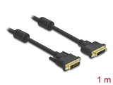 Delock Verlängerungskabel DVI 24+5 Stecker > DVI 24+5 Buchse 1 m schwarz