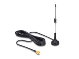 Delock ISM 433 MHz Antenne SMA 3 dBi omnidirektional starr mit magnetischem Standfuß schwarz