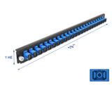 Delock 19″ LWL Spleißbox Frontblende 24 Port SC Simplex blau