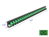Delock 19″ LWL Spleißbox Frontblende 24 Port SC Simplex grün