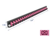 Delock 19″ LWL Spleißbox Frontblende 24 Port SC Simplex violett