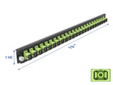 Delock 19″ LWL Spleißbox Frontblende 24 Port SC Simplex lindgrün