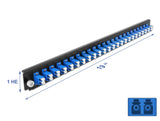 Delock 19″ LWL Spleißbox Frontblende 24 Port LC Duplex blau