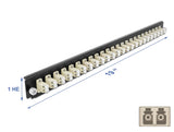 Delock 19″ LWL Spleißbox Frontblende 24 Port LC Duplex beige