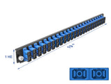 Delock 19″ LWL Spleißbox Frontblende 24 Port SC Duplex blau