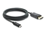 Delock Koaxiales USB Type-C™ zu DisplayPort Kabel (DP Alt Mode) 4K 60 Hz mit Geflechtmantel 2 m