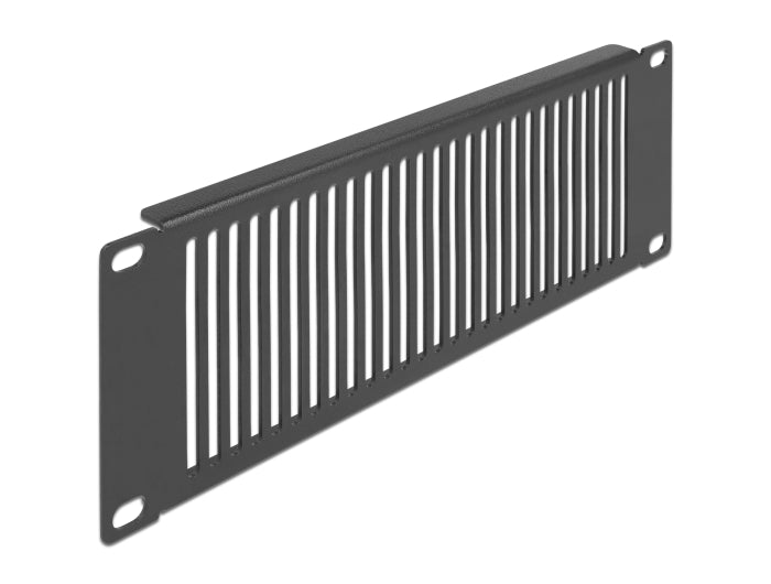 Delock 10″ Netzwerkschrank Panel mit Lüftungsschlitzen vertikal 2 HE schwarz
