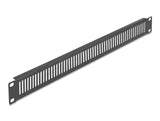 Delock 19″ Netzwerkschrank Panel mit Lüftungsschlitzen vertikal 1 HE schwarz