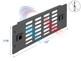 Delock 10″ Netzwerkschrank Panel mit Lüftungsschlitzen werkzeugfrei 2 HE schwarz