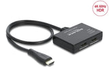 Delock HDMI Splitter 1 x HDMI in > 2 x HDMI out 4K 60 Hz