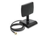 Delock WLAN WiFi 6 Antenne RP-SMA Stecker 4 - 6 dBi direktional mit magnetischem Standfuß mit Kippgelenk