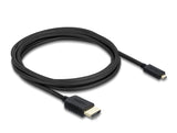 Delock Koaxiales High Speed HDMI Kabel HDMI Stecker zu Micro HDMI Stecker 8K 60 Hz 3 m