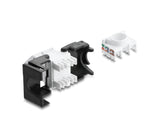 Delock Keystone Modul RJ45 Buchse zu LSA Cat.6 45° gewinkelte Buchse ungeschirmt schwarz / weiß