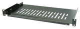 19" 1HE Fachboden, Tiefe 250 mm, Traglast 10 kg, RAL7035 - 691650GR.1B
