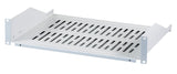 19" 2HE Fachboden, Tiefe 400 mm, Traglast 22 kg, RAL9005 Stück