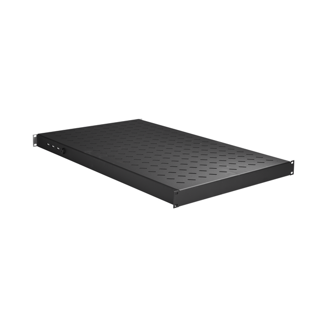 19" 1HE Fachboden fest, ET 750..850 mm, 120 kg, ST 1000, RAL9005 Stück