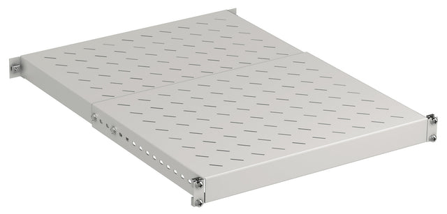 19" 1HE Schwerlast Fachboden, tiefenverst., 150 kg, ST 800..1000, RAL7 Stück