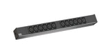19" 1HE Steckdosenleiste 12 x C13, schwarz  Stück