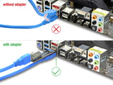 Delock USB 10 Gbps Adapter USB Typ-A Buchse zu Stecker gedreht 90° oben